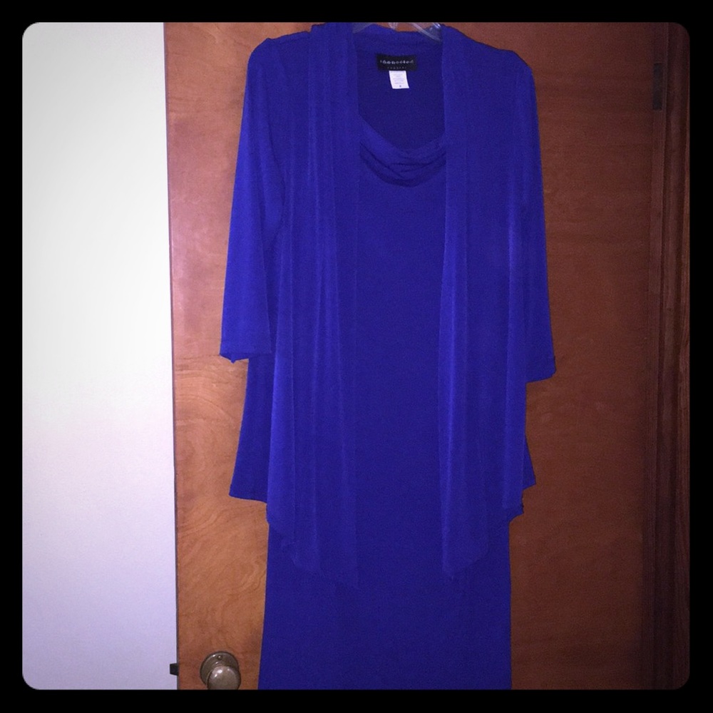 Blue dress with jacket attached